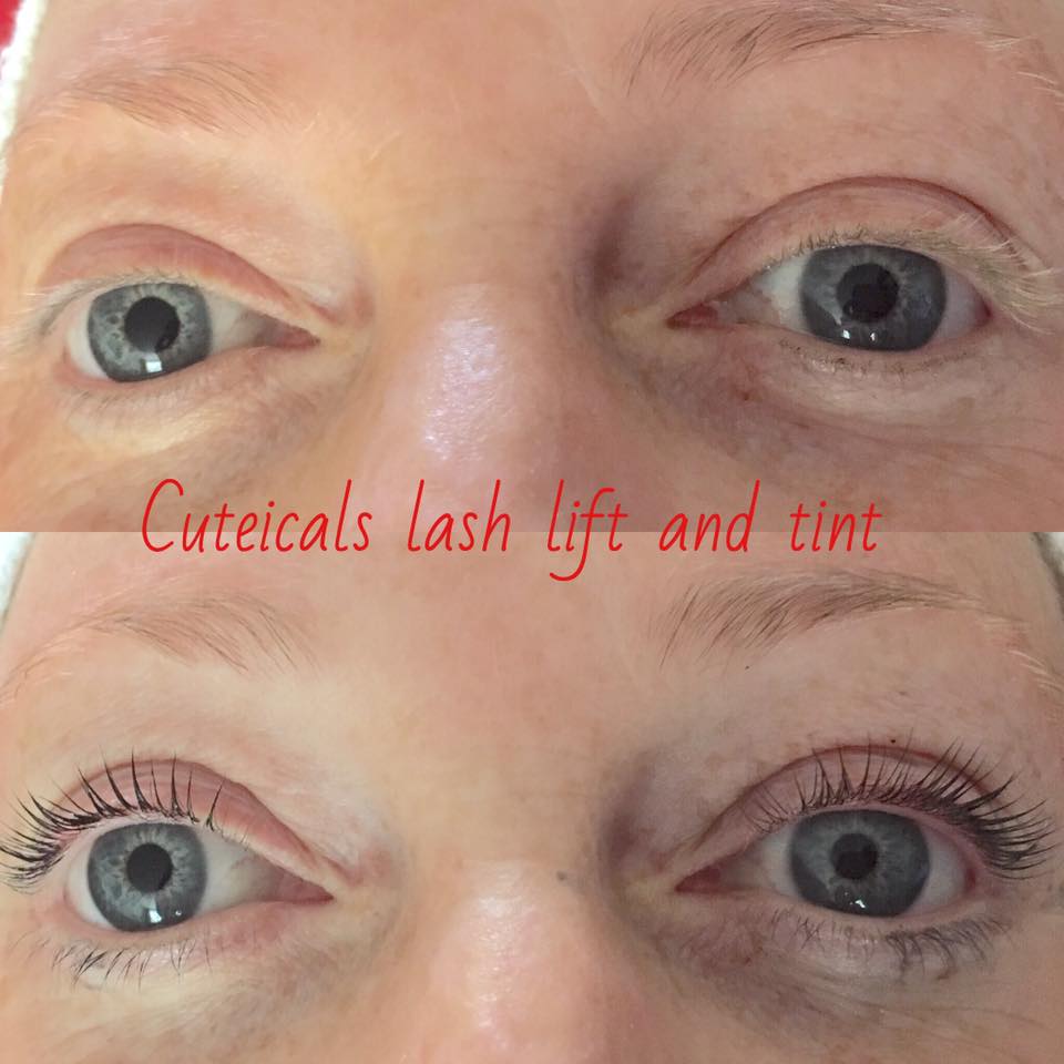 Cuteicals lash lift and tint service